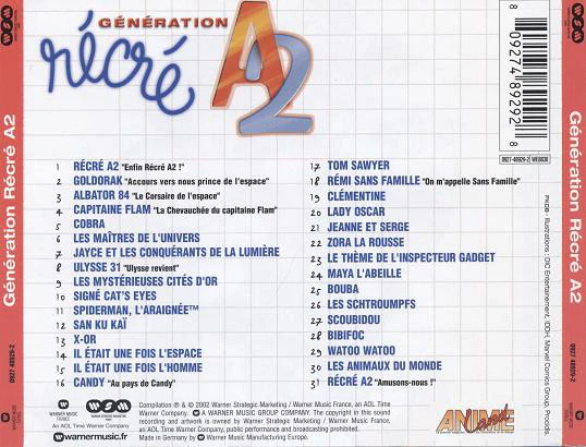 Various - Génération Récré A2 (CD, Comp) - Image 2