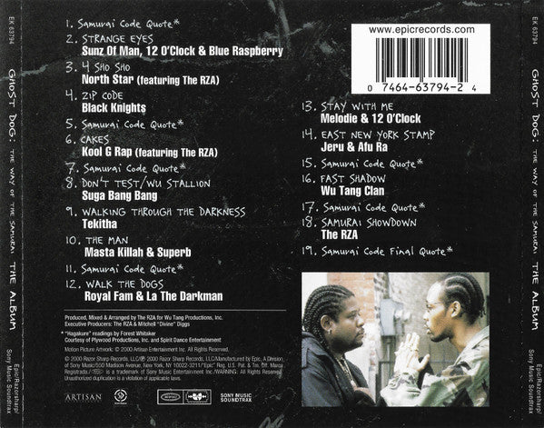 Various - Ghost Dog: The Way Of The Samurai - The Album (CD, Album) - Image 2