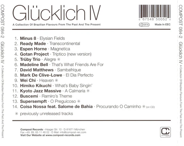 Various - Glücklich IV (A Collection Of Brazilian Flavours From The Past And The Present) (CD, Comp) - Image 2