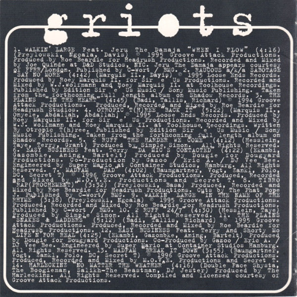 Various - Griots (CD, Comp) - Image 2