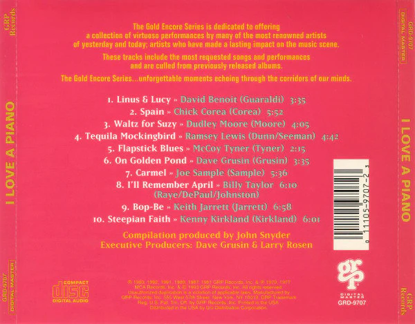 Various - I Love A Piano (CD, Comp) - Image 2