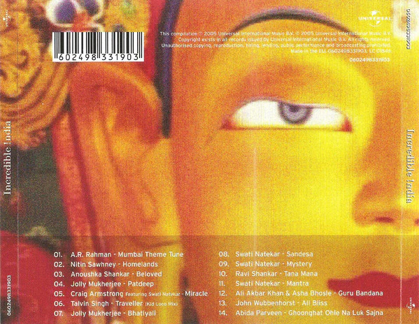 Various - Incredible India  (CD, Comp) - Image 2
