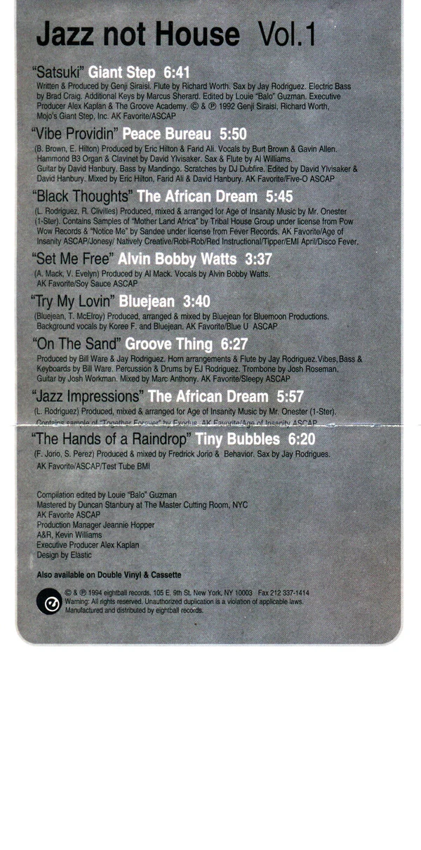 Various - Jazz Not House Vol.1 (CD, Comp) - Image 4