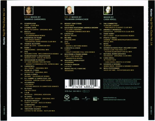 Various - Kontor - Top Of The Clubs Volume 14 (2xCD, Comp, Mixed) - Image 2