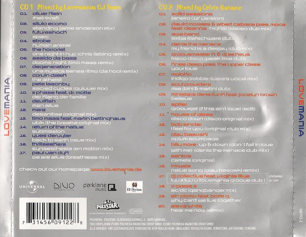 Various - Lovemania (2xCD, Comp, Mixed) - Image 4