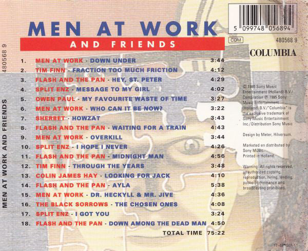Various - Men At Work And Friends (2xCD, Comp) - Image 2