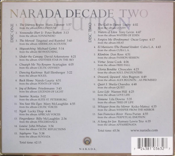 Various - Narada Decade Two Evolution 1992 To 2001 (2xCD, Comp) - Image 2