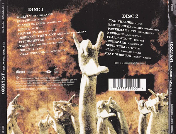 Various - Ozzfest Live - Second Stage Live (2xCD, Comp, Enh) - Image 2