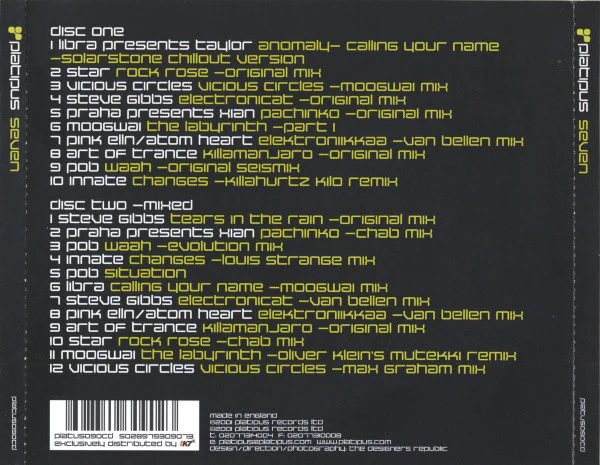 Various - Platipus Seven (CD, Comp, Ltd + CD, Ltd, Mixed) - Image 2