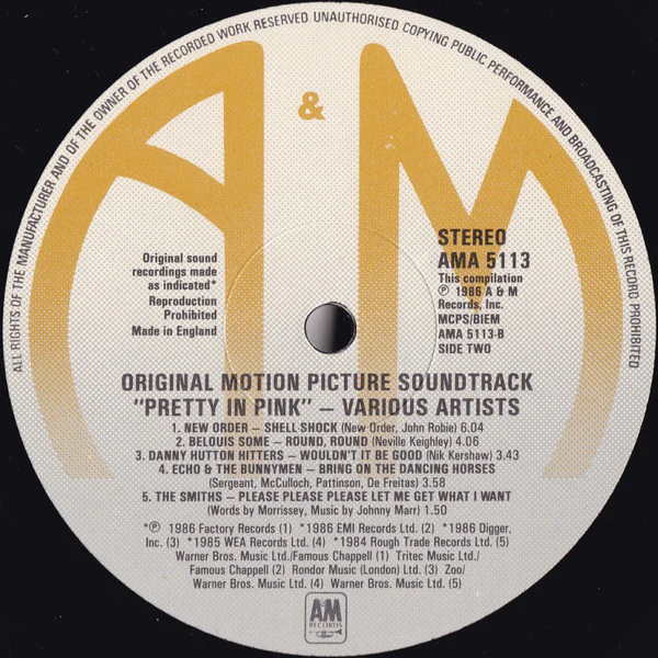 Various - Pretty In Pink • Original Motion Picture Soundtrack (LP, Album, Comp) - Image 4