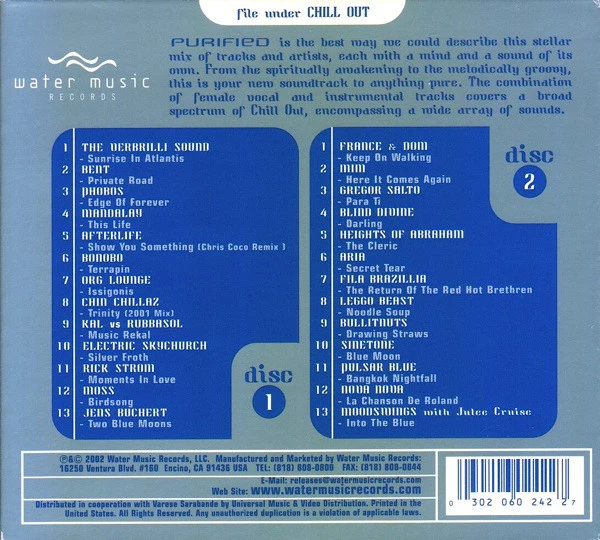 Various - Purified (The Liquid Lounge Chill Out Series: 1st Drop) (2xCD, Comp) - Image 2