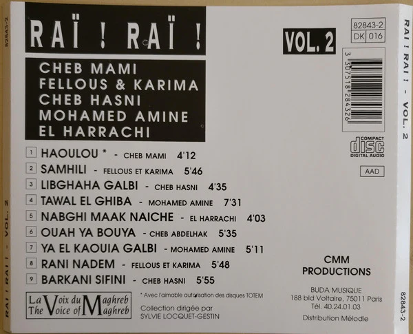 Various - Raï ! Raï ! Vol. 2 (CD) - Image 2