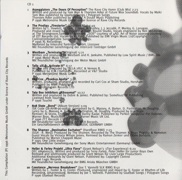 Various - Rave City 4 - The New Capital (Opening The Doors Of Perception) (2xCD, Comp) - Image 5