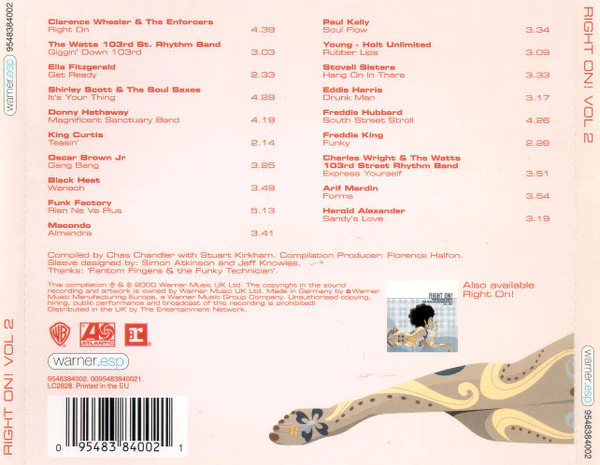 Various - Right On! Vol 2 (More Break Beats And Grooves From The Atlantic And Warner Vaults) (CD, Comp) - Image 2