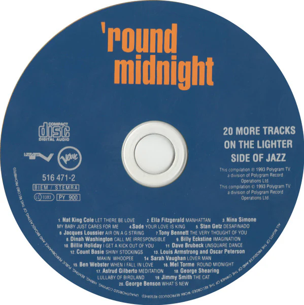 Various - 'Round Midnight (20 More Cool Cuts On The Lighter Side Of Jazz) (CD, Comp, RM) - Image 2