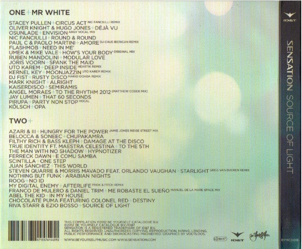 Various - Sensation Source Of Light (2xCD, Comp, Mixed) - Image 3