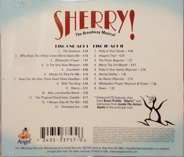 Various - Sherry! The Broadway Musical (World Premiere Cast Recording) (2xCD, Album, Enh) - Image 2