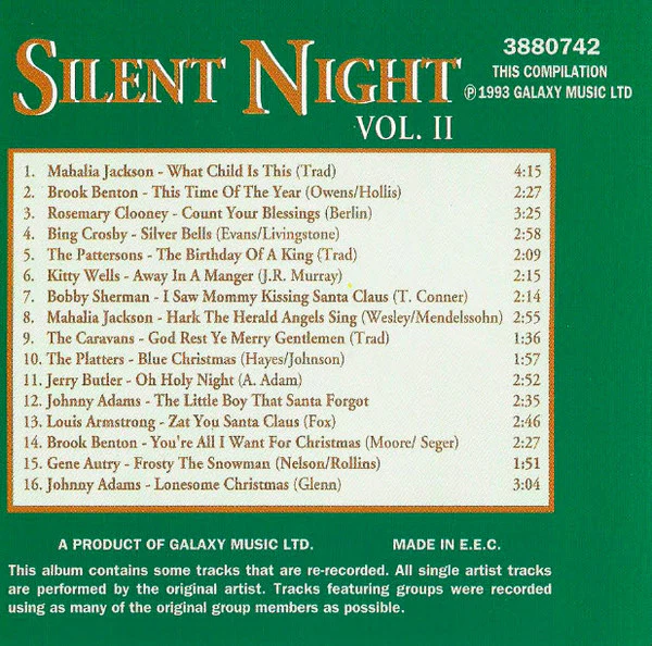Various - Silent Night (The Greatest Hits Of Christmas Vol.2) (CD, Comp) - Image 2