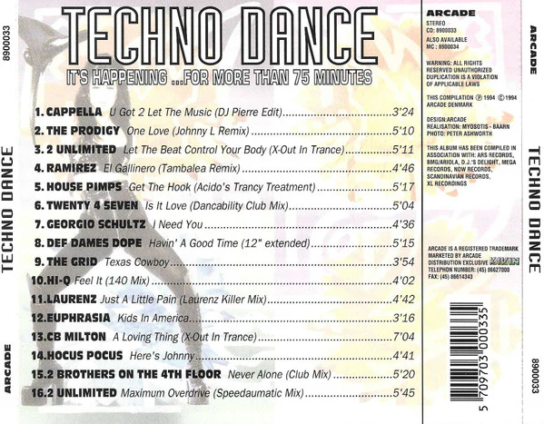Various - Techno Dance (CD, Comp) - Image 2