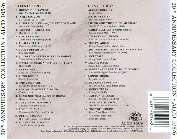 Various - The Alligator Records 20th Anniversary Collection (2xCD, Comp) - Image 3