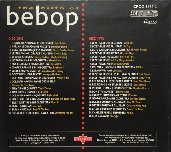 Various - The Birth Of Bebop (2xCD, Comp, RM + Box, sli) - Image 2