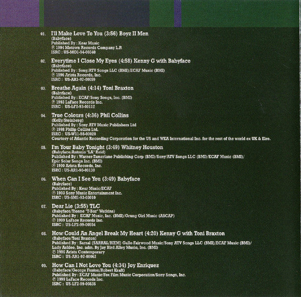 Various - The Greatest Songbook - Babyface (CD, Comp, Copy Prot.) - Image 5