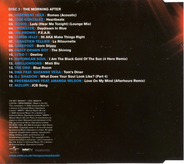 Various - The Weekend (The Bar/The Club/The Morning After) (Volume 2) (3xCD, Comp, Mixed) - Image 5