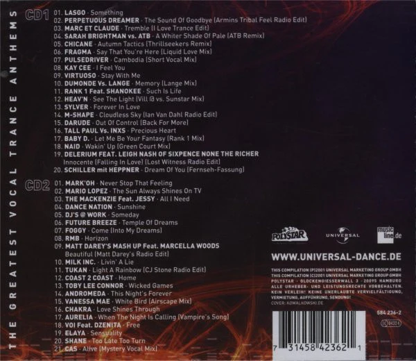 Various - Trance Voices Volume Two (2xCD, Comp) - Image 2