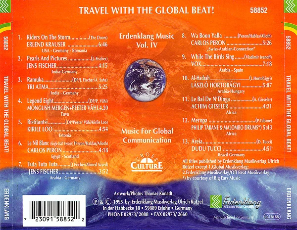 Various - Travel With The Global Beat! (Erdenklang Music Vol. IV) (CD, Smplr) - Image 4