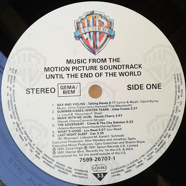 Various - Until The End Of The World (Music From The Motion Picture Soundtrack) (LP, Album) - Image 3