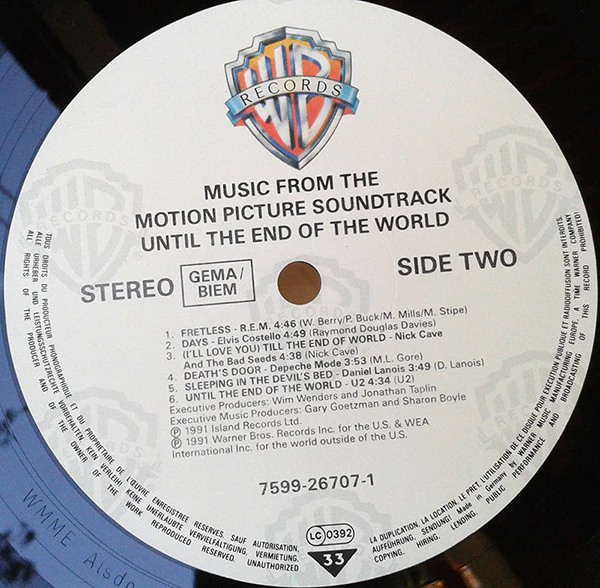 Various - Until The End Of The World (Music From The Motion Picture Soundtrack) (LP, Album) - Image 4