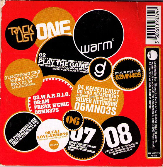 Various - Warm & Dan Ghenacia Present Track List One (CD, Comp) - Image 2
