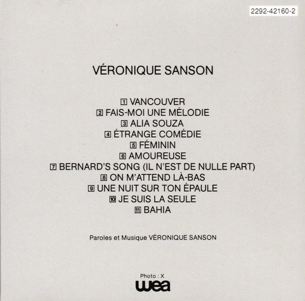 Véronique Sanson - Les Plus Belles Chansons De Véronique Sanson (CD, Comp) - Image 2