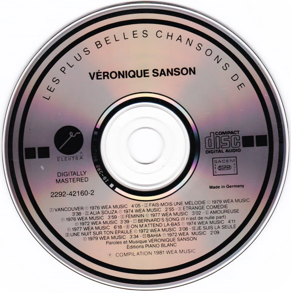 Véronique Sanson - Les Plus Belles Chansons De Véronique Sanson (CD, Comp) - Image 4