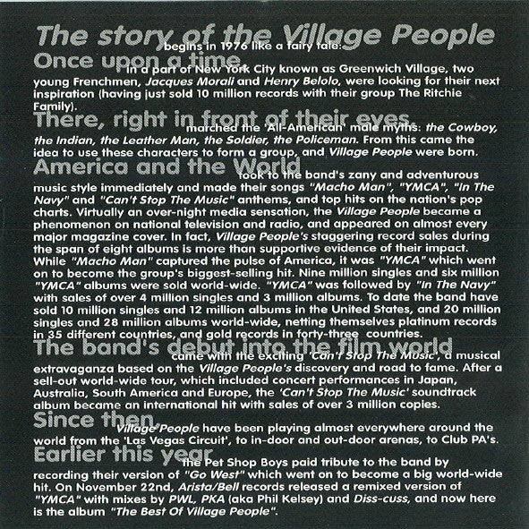 Village People - The Best Of Village People (CD, Comp) - Image 2