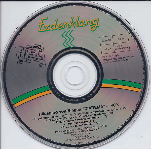 VOX (3) - Diadema - Hildegard Von Bingen (CD, Album) - Image 4
