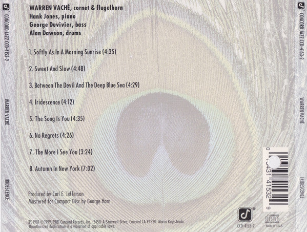 Warren Vaché - Iridescence (CD, Album, Promo, RE) - Image 2
