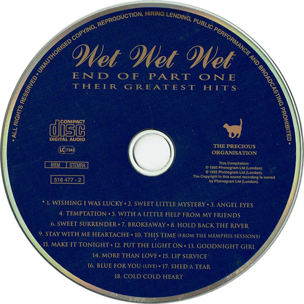Wet Wet Wet - End Of Part One (Their Greatest Hits) (CD, Comp, Blu) - Image 3