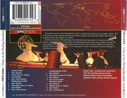 Whirling Dervishes* - Mevlana: Music Of The Whirling Dervishes (CD, Album, RE) - Image 2