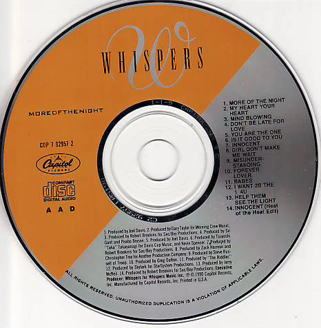 Whispers* - More Of The Night (CD, Album) - Image 3
