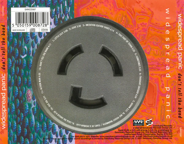 Widespread Panic - Don't Tell The Band (CD, Album) - Image 4