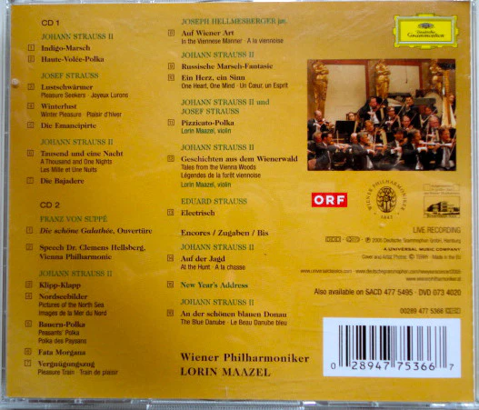 Wiener Philharmoniker, Lorin Maazel - Neujahrskonzert - New Year's Concert 2005 (2xCD, Album) - Image 2