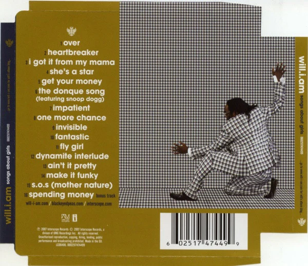 Will.I.Am* - Songs About Girls (CD, Album) - Image 2