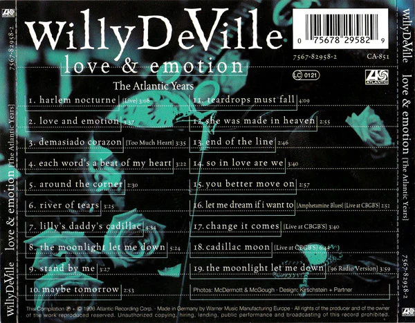 Willy DeVille - Love & Emotion (The Atlantic Years) (CD, Comp) - Image 2