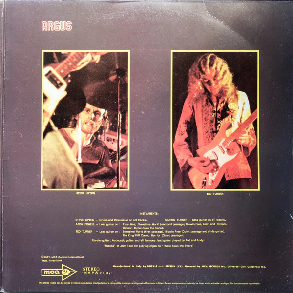 Wishbone Ash - Argus (LP, Album, Gat) - Image 3