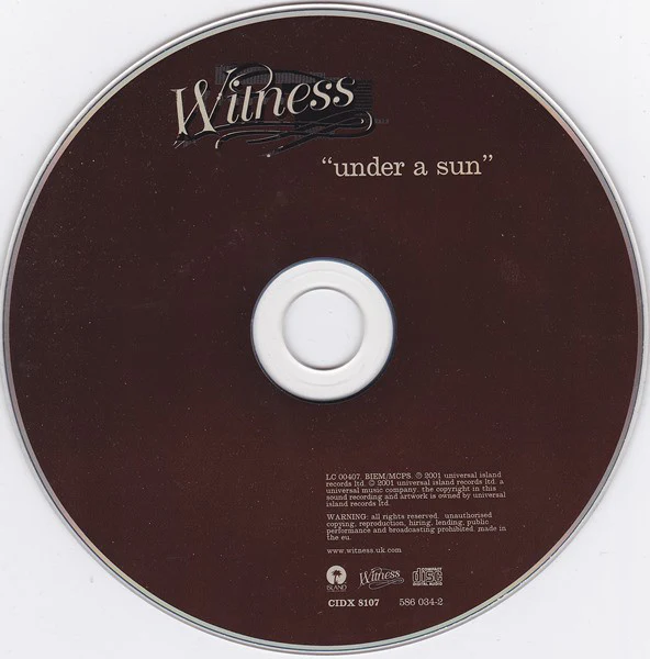 Witness - Under A Sun (CD, Album) - Image 3