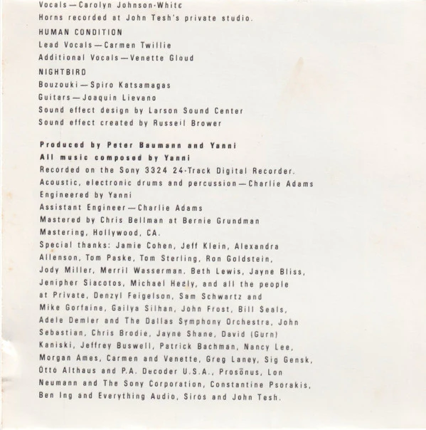 Yanni  - Niki Nana (CD, Album) - Image 4