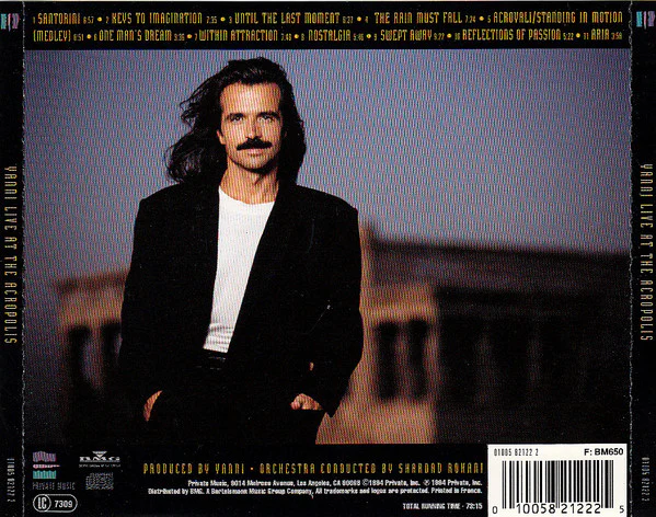 Yanni With The Royal Philharmonic Concert Orchestra - Live At The Acropolis (CD, Album) - Image 2