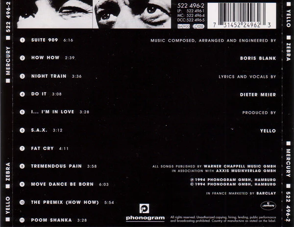 Yello - Zebra (CD, Album) - Image 2
