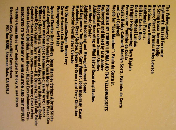 Yellowjackets - Samurai Samba (LP, Album, Spe) - Image 2